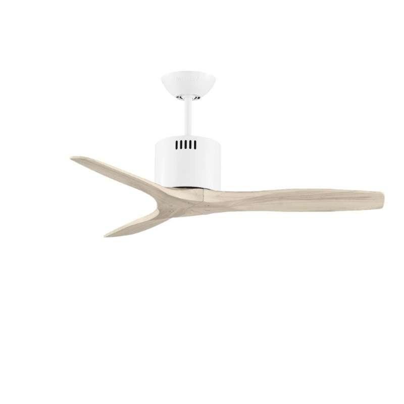 พัดลมเพดานใบพัดไม้แท้ รุ่น KEN SOLID WOOD 60นิ้ว DC MWH DR สี WASHED WHITE พร้อมรีโมท-1