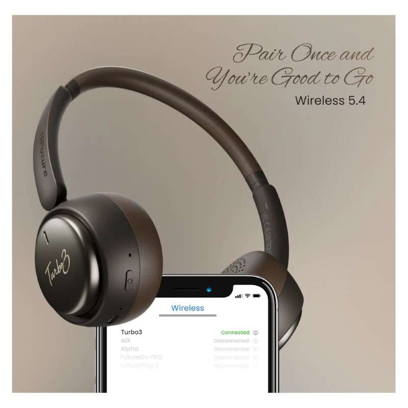 หูฟังชนิดแปะบนหู (On-Ear) HiFuture Turbo 3 (Latte)-1