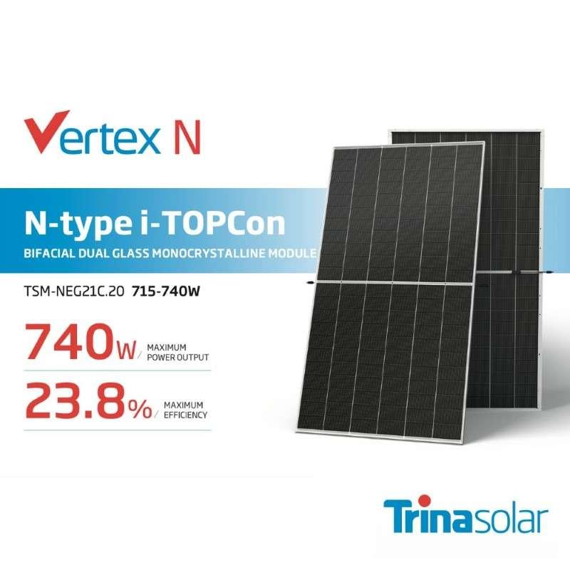 แผงโซลาร์เซลล์ Trina 730 Model 2026 รุ่น N-Type i-TOPCon ขนาด 730W-1