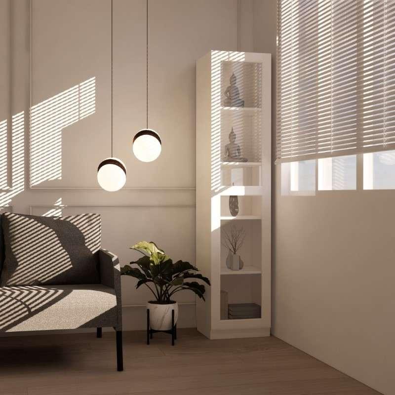 ตู้โชว์บานกระจก ขนาด 40 ซม. รุ่น GLAZIA สีขาว-1