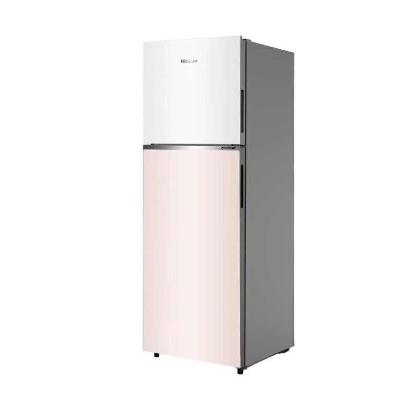 Hisense ตู้เย็น 2 ประตู ขนาด 11.5 คิว สี Two tone สีขาว-ชมพู รุ่น RT419N4TSN-1
