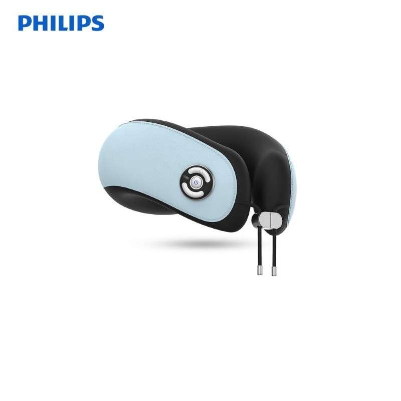 หมอนนวดคอไฟฟ้า ไร้สาย สำหรับเดินทาง Philips Massager PPM3304 Blue SEA-1