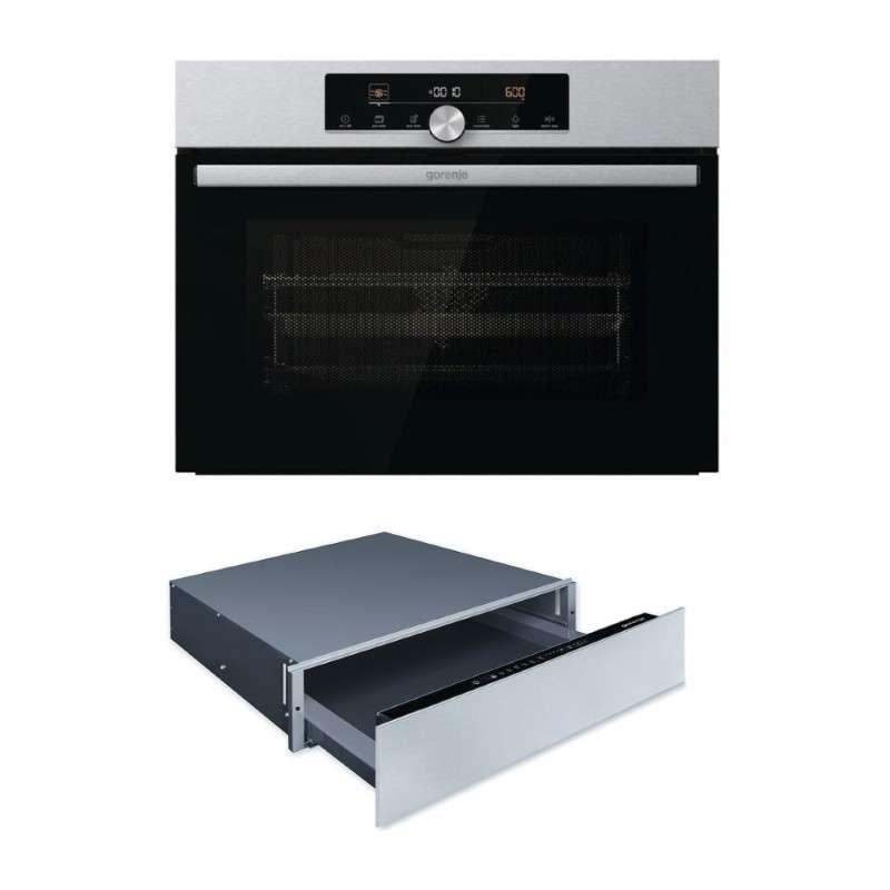 Gorenje แพคคู่สุดคุ้ม เตาอบผสานไมโครเวฟ 50 ลิตร รุ่น BCM4547A10X คู่ลิ้นชักอุ่นอาหาร รุ่น WD1410X-1