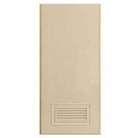 ประตู PVC UNIX รุ่น Super บานเรียบ+เกล็ด (L2) สีครีม 70x200 ซม. (ไม่เจาะลูกบิด)-2
