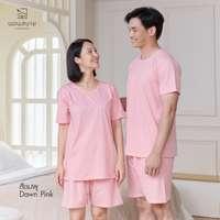 นอนสบาย ชุดนอน แขนสั้น - ขาสั้น สีชมพู size L-3
