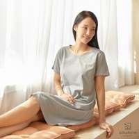 นอนสบาย ชุดนอน เดรส สีเทาเข้ม size M-2