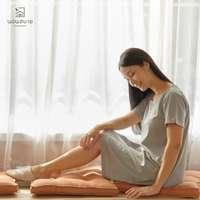 นอนสบาย ชุดนอน เดรส สีเทาเข้ม size M-3