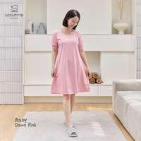 นอนสบาย ชุดนอน เดรส สีชมพู size S-1