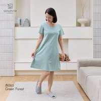 นอนสบาย ชุดนอน เดรส สีเขียว size S-1