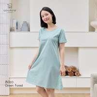 นอนสบาย ชุดนอน เดรส สีเขียว size M-2