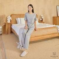 นอนสบาย ชุดนอน แขนสั้น - ขายาว สีเทาเข้ม size L-4