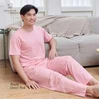 นอนสบาย ชุดนอน แขนสั้น - ขายาว สีชมพู size S-3