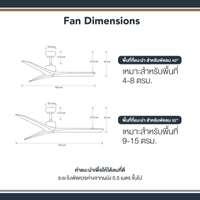 พัดลมเพดาน MR KEN FARO 52 นิ้ว ไม้วอลนัทเข้ม DC (กลาง)-3