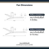 พัดลมเพดาน MR KEN FARO 40 นิ้ว ไม้สัก LED DC (สั้น)-3