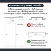 พัดลมเพดาน MR KEN SEABIRD OD 40 นิ้ว ดำด้าน LED DC-4
