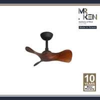 พัดลมเพดาน MR KEN PETITE 22 นิ้ว ไม้วอลนัทเข้ม DC-1