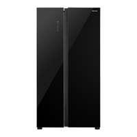 ตู้เย็น Side by Side Hisense ขนาด 19.8 คิว กระจกดำ รุ่น Pure Space Series รุ่น RS708N4TBU-1
