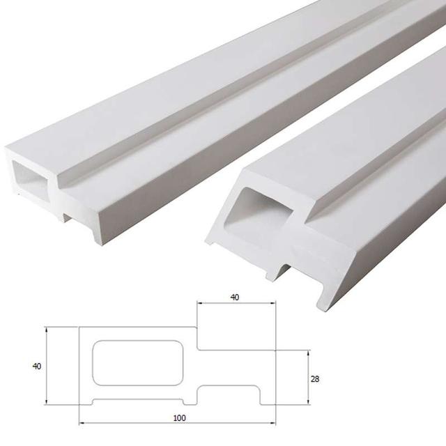 วงกบ WPC UNIX 2x4 นิ้ว ติดตั้งเปียก 80x200 สีขาว กันปลวก