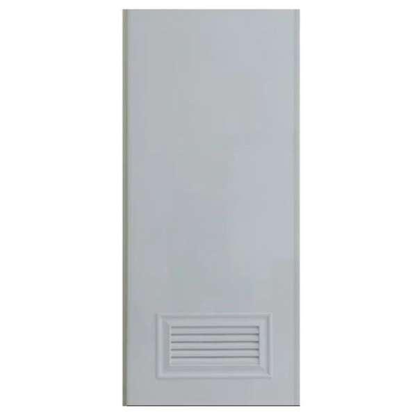 ประตู PVC UNIX รุ่น Super บานเรียบ+เกล็ด (L2) สีเทา 70x200 ซม. (ไม่เจาะลูกบิด)