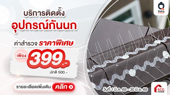 บริการติดตั้งหนาม-ตาข่ายป้องกันนก อยู่สบายหมดปัญหาเรื่องนกก่อกวน