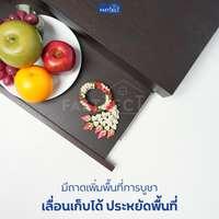หิ้งพระติดผนัง สไตล์มินิมอล พร้อมถาดบูชา FASTTECT ขนาด 30x60 ซม. สีหินอ่อนครีม-3